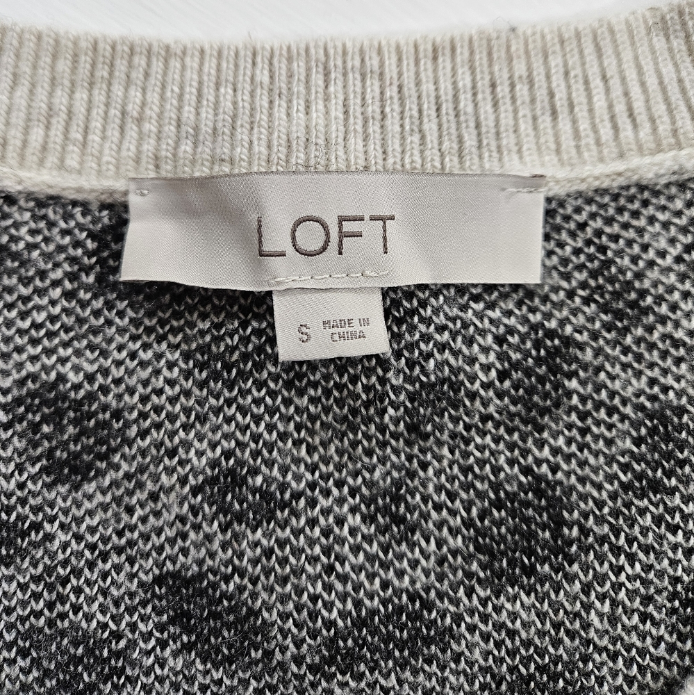 Loft wool blend animal print sweater women's size small - Picture 7 of 8